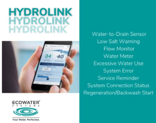 Hydrolink wifi connected water softener